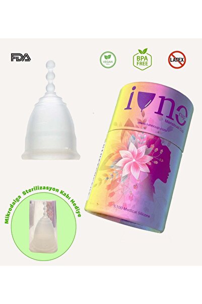 KNGMED Ivno Menstural Cup - Adet Kabı - Regl Kabı Medikal Silikon Small