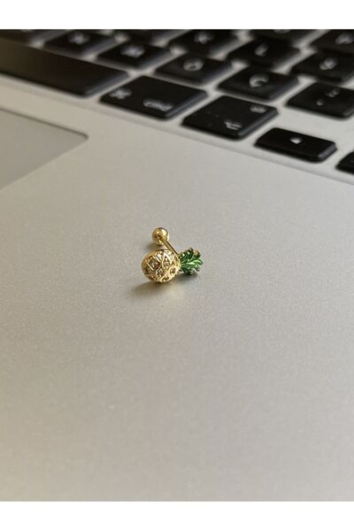 Rupen Kraft 316 L Cerrahi Çelik Dudak Kıkırdak Helix Tragus Piercingi Ananas ...