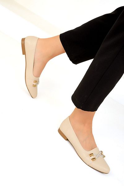 SOHO Beige Women's Ballerinas - Model 19417