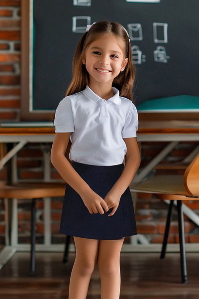 TRENDYOLKIDS تي شيرت أبيض برقبة بولو للجنسين - كم قصير، قطن، TKDSS24TS00024