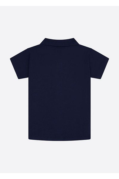 Nautica Girl's Navy Blue Polo Collar T-Shirt - N4JI0757