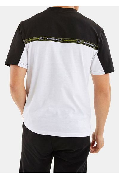 Nautica تي شيرت رجالي أسود أبيض - N7K01249