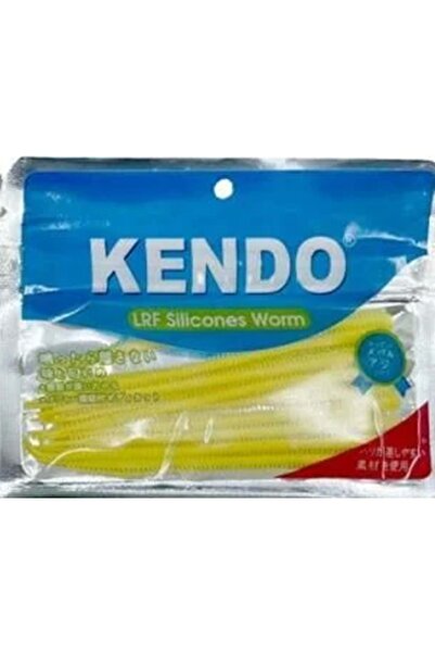 Kendo Lrf Sılıcones Worm 100mm Kokulu Ince 2,0gr --- 15ad. Yellow 1pk.