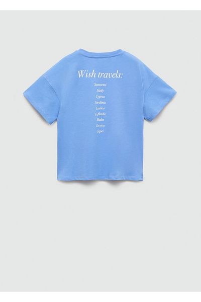 MANGO Kids Tricou Albastru Pentru Copii