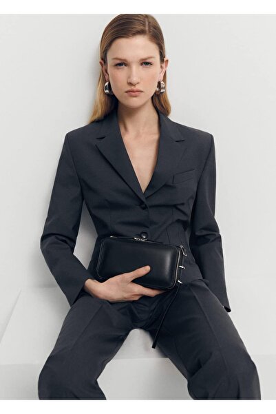 MANGO Woman Dikdörtgen deri el çantası