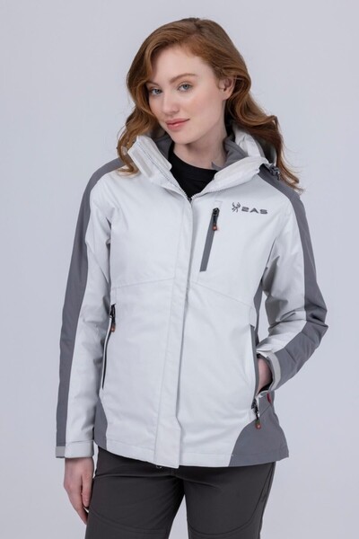 2AS Sparkle Woman 3 In 1 Jacket Lıght Grey / Dark Grey