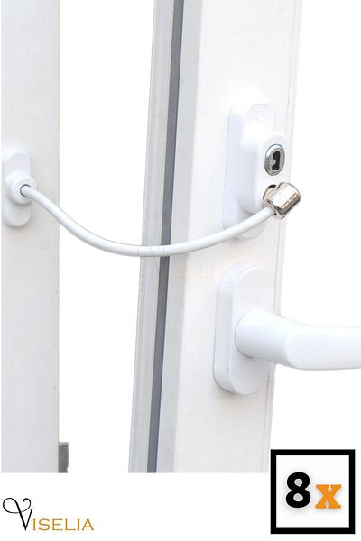 Viselia Pimapen Lock PVC Safety Lock Children's Burglar Lock with Rope PVC 8 Pieces