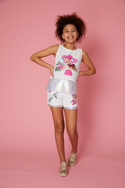 Little Star شورت باراشوت مطبوع للفتيات
