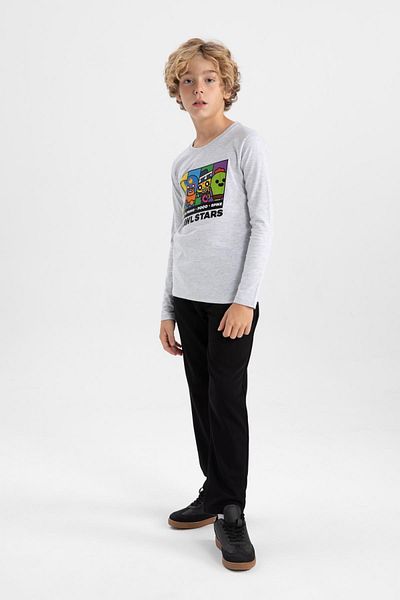 DeFacto Boy's Brawl Stars Long Sleeve Crew Neck T-Shirt A8732a823au