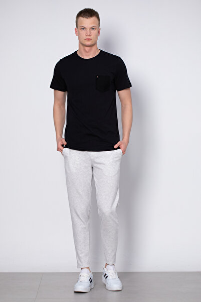BARRELS AND OIL T-Shirt with Chest Pocket - Black
