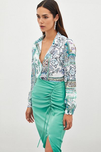 Sateen Cămașă cu model clasic MINT