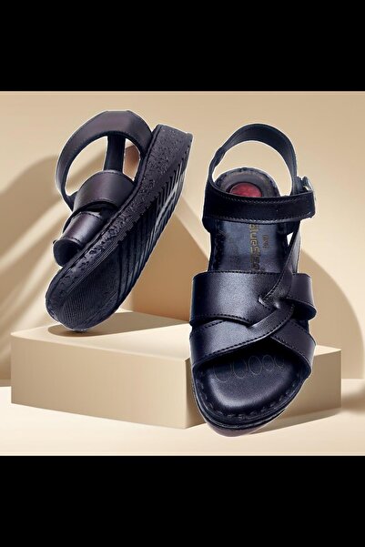 GokceKundura06 Sandale de damă din piele naturală - întărită, talpă moale și ...