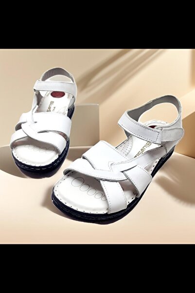 GokceKundura06 Дамски сандали от естествена кожа - подсилена, мека подметка и регулируем ток