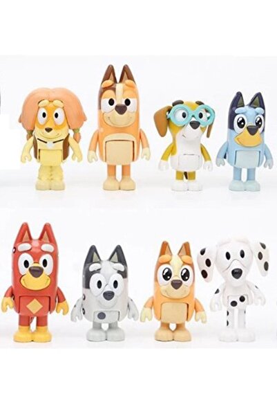 babyfoxx Mini Figure Set: Bluey Dog Family Premium 12 Li