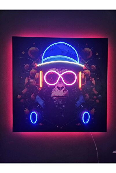 En Güzel Günde Ledli Baskı Neon Işıklı Tablo 46x46 cm