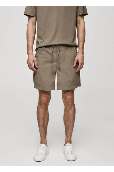 MANGO Man Waterproof Drawstring Bermuda Shorts