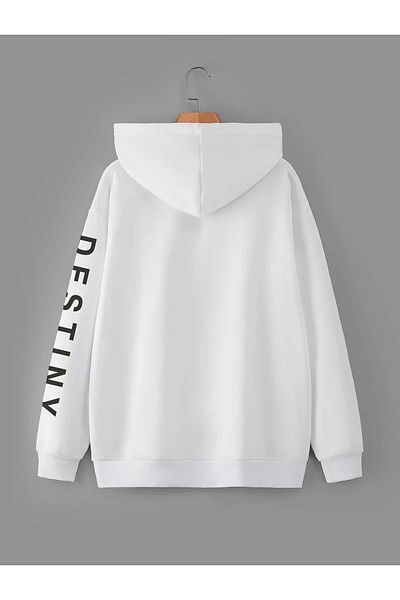 Deocept Destiny Printed Unisex Oversize Hooded Sweatshirt
