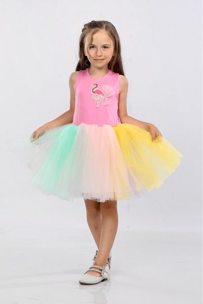By Piera Children's Ballerina Dress with Colorful Tutu Skirt - 2660