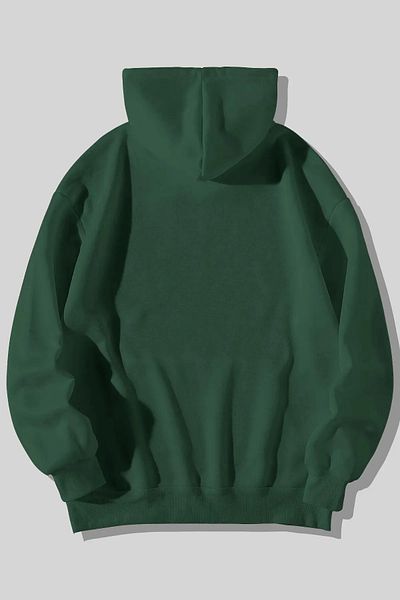 NO 601 Unisex Πράσινο Φούτερ με κουκούλα Happiest