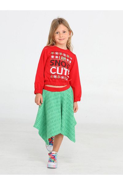 Casabony Σετ Snow Cute Girl's Skirt + Φούτερ