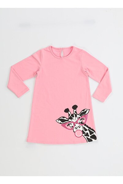Casabony Ροζ Muzip Giraffe Girl Dress - BN-044