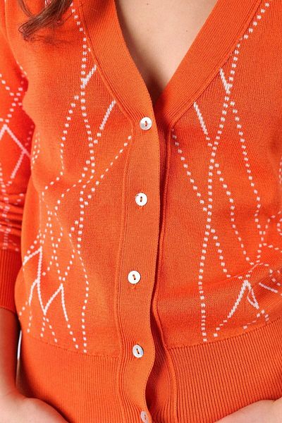 Ferraro Sienna Striped 100% Cotton Women's Knitwear Cardigan
