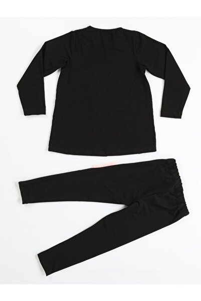 Casabony Unikornis mintás 3D fekete lány tunika és leggings szett