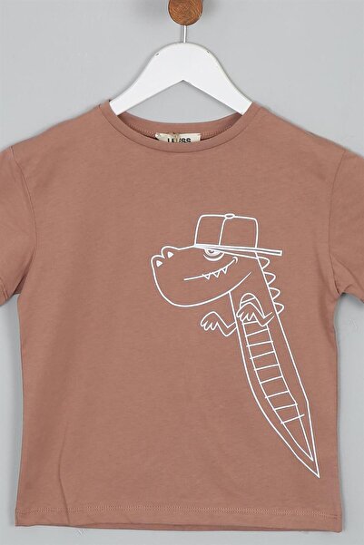 LUESS Стандартна тениска с къс ръкав с щампи на динозаври за момчета (2-3 ГОДИНИ 7-8 ГОДИНИ)