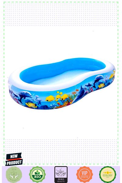 OMZ Patterned Oval Inflatable Pool 54118 Girl Boy Toys Educational Toys