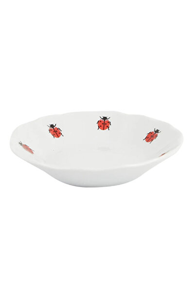 çiçek züccaciye Porland Uğur Böceği Çay Tabağı 6 Adet