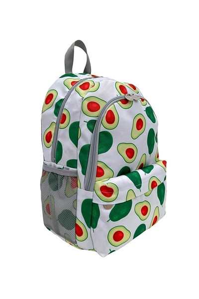 Superbag حقيبة مدرسية ابتدائية للبنات والأولاد، حقيبة ظهر بنمط الأفوكادو، تغذية وحامل قلم، 3 قطع