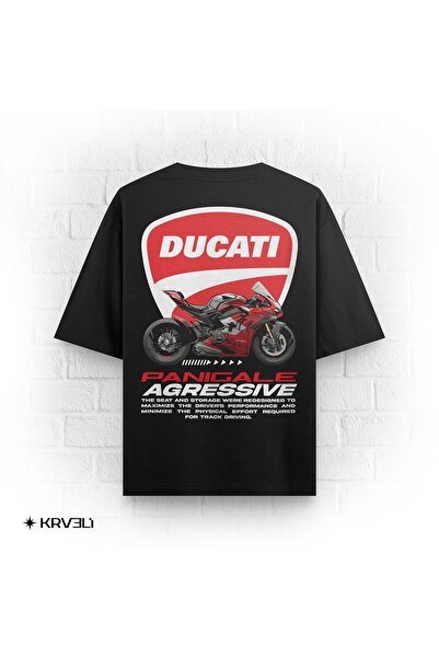 krvelistore Ducati Panigale Oversize T-shirt, Motorsiklet T-shirtleri
