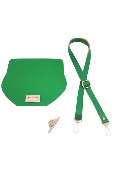 angel çanta aksesuar Σετ τσάντας Angel Green Πολύχρωμο Faux Leather 21x19 cm με Κάλυμμα και Ρύθμιση - Ασημί μεταλλικό