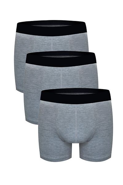 darkzone Ανδρικά γκρι 3 πακέτα Cotton Lycra Boxers