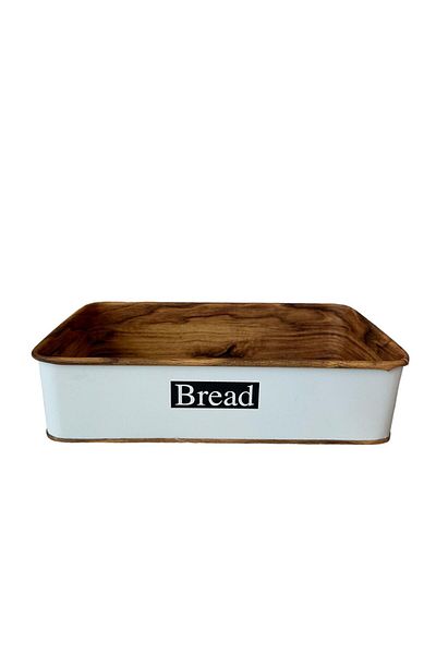 UCR HOME White Metal Bread Basket - Rectangular Design