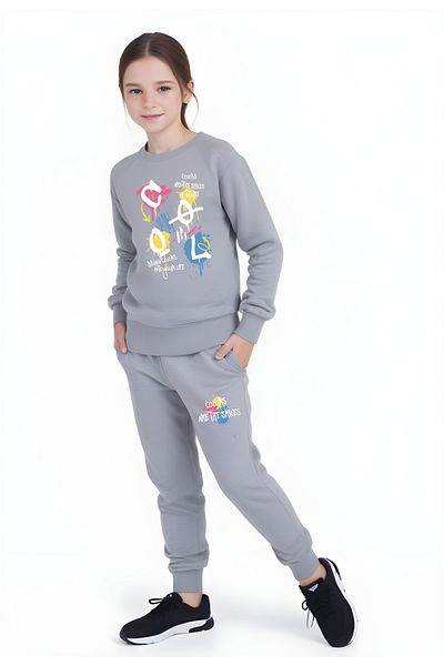 panios kids Σετ φόρμας παιδικής φόρμας Panios Kids Kiiz - εμπριμέ, στρογγυλή λαιμόκοψη