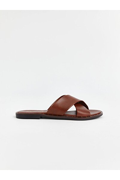 LC Waikiki Γυναικείες Παντόφλες - Μοντέλο Koor με Σταυρωτό λουράκι