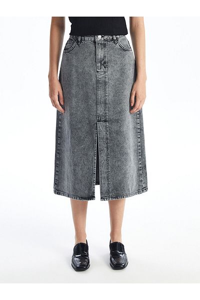 LC Waikiki LCW Slim-Fit Women's Jean Skirt