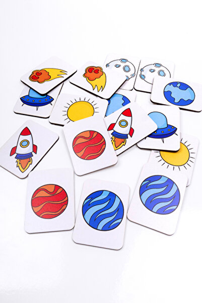 ceodesign استكشف عالم الفضاء الغامض - بطاقات مطابقة خشبية للأطفال في رياض الأ...