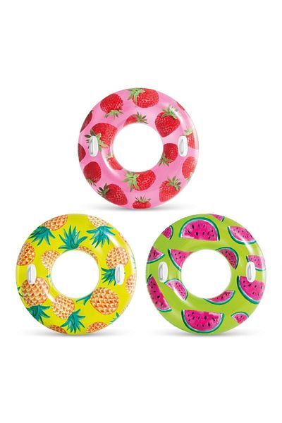 BYCEGU TROPICAL FRUIT PATTERNED 107 CM HANDLE SUITABLE FOR USE IN SEA POOL 1PCS CAN CLOSE 9+YEAR IS56261