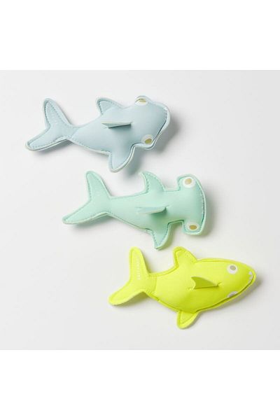 SunnyLife Salty Shark Dive Buddies Aqua Set of 3 Neon