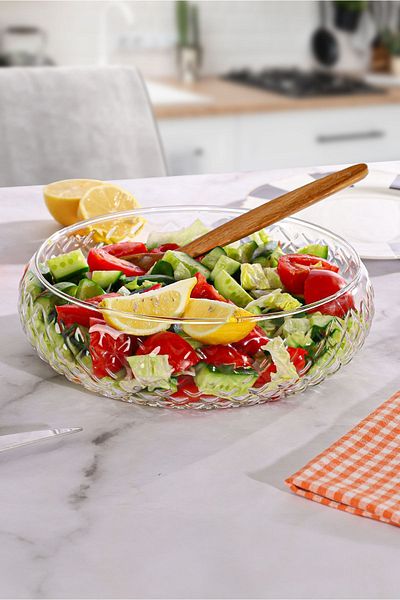 Multiamo Cage Model Large Size Glass Presentation Bowl / Glass Salad Bowl