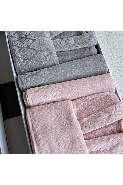 Fiesta Elite Part Velvet Jacquard Σετ Μπουρνούζι 6 τεμαχίων Βαμβακερό