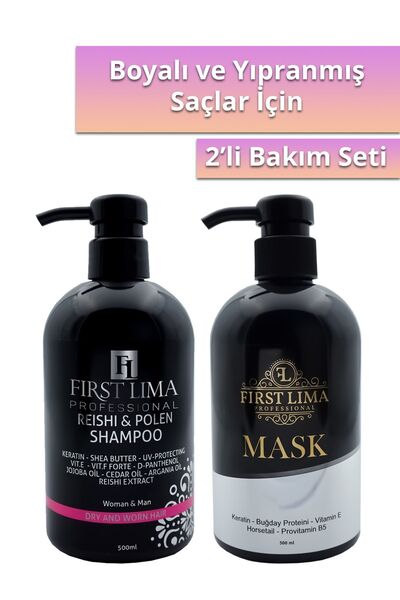 First Lima Professional Yıpranmış Saçlara Özel Bakım Şampuanı & Yoğun Bakım Maskesi