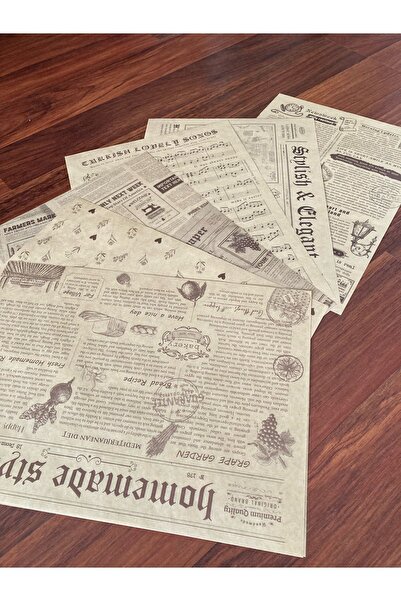 Retro Pack Süper Mix Paket - 1 pakette 42 Adet Desenli Yağlı Kağıt - 6 Farklı Desen