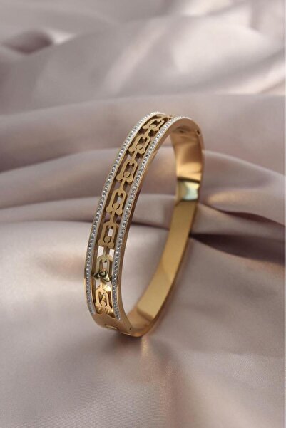 G Sport POLO Tifany Zircon Stone Gold Color Women's Handcuffs