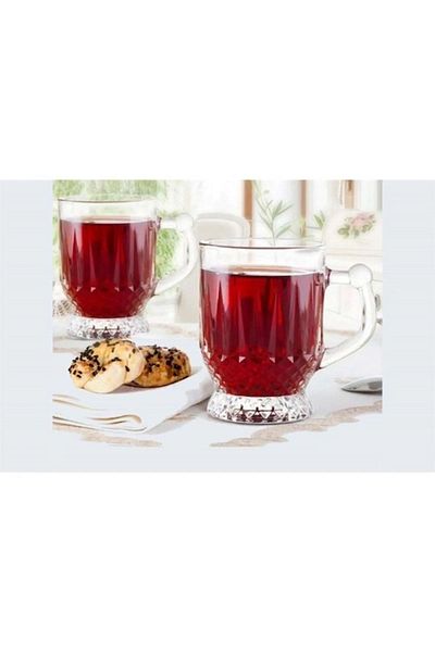 Paşabahçe 55871 Istanbul 6 Tea Glass with Handle 160 cc