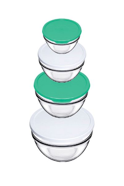 Paşabahçe 4-Piece Combo Storage Set with Lid 97268