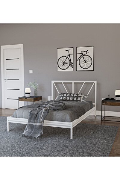 Metalia Gm 228 Gözde Beyaz Duxlex Tek Kişilik Karyola 90x190