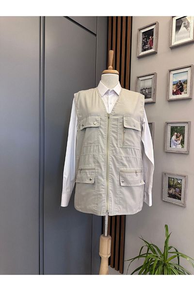 BERNEO Men's Dad - Multi-Pocket and Zippered Summer & Spring Vest